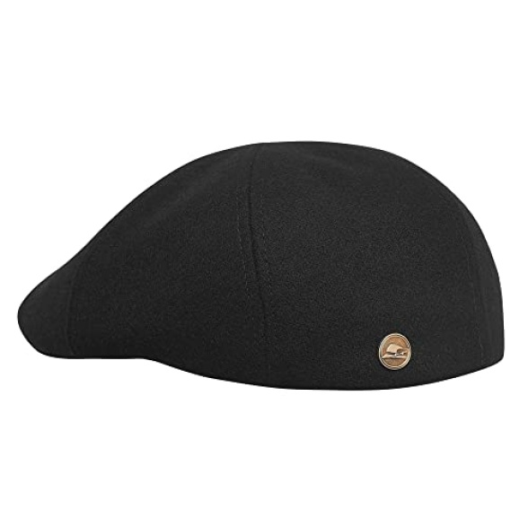 Sterkowski Rusty | 100% Wool Duckbill Mens Flat Cap | Classic Warm 6 Panel Irish Flat Cap with Lining Yorkshire Peaky Blinders Paperboy - Image 4