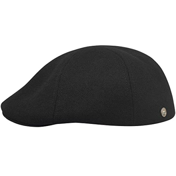 Sterkowski Rusty | 100% Wool Duckbill Mens Flat Cap | Classic Warm 6 Panel Irish Flat Cap with Lining Yorkshire Peaky Blinders Paperboy