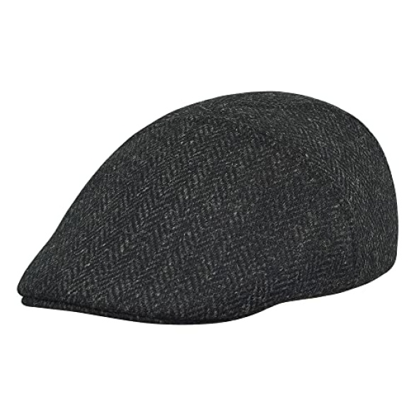 Sterkowski Winter Harris Tweed 5 Panel Applejack Flat Cap - Image 4