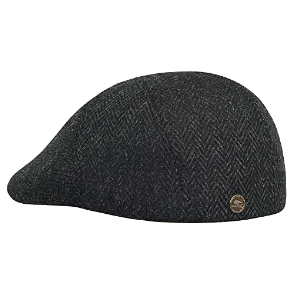Sterkowski Winter Harris Tweed 5 Panel Applejack Flat Cap - Image 5
