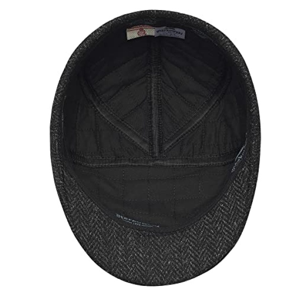 Sterkowski Winter Harris Tweed 5 Panel Applejack Flat Cap - Image 6