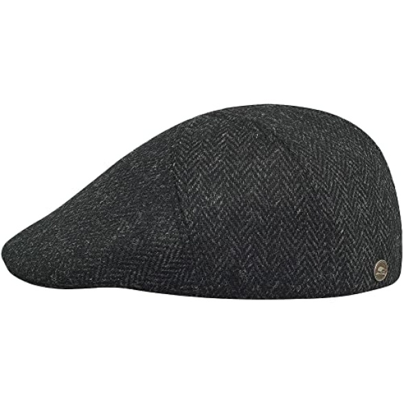Sterkowski Winter Harris Tweed 5 Panel Applejack Flat Cap