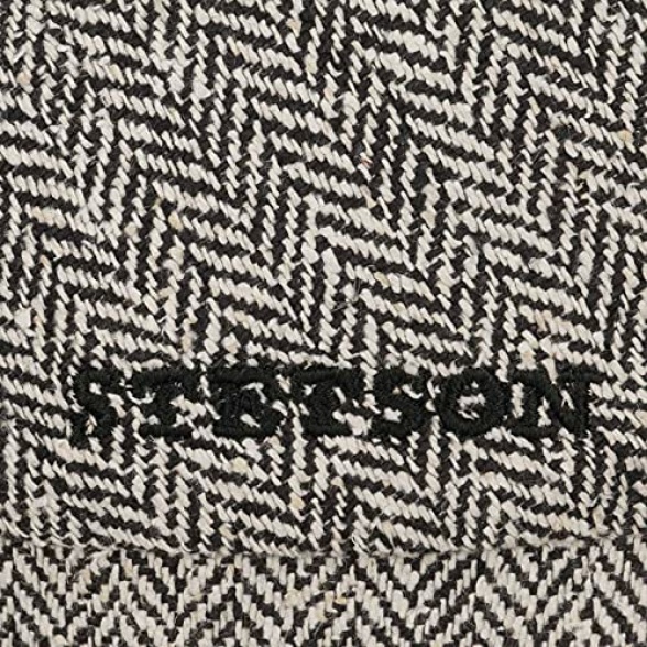 Stetson Belfast Silk Visor Cap Men - Flat Cap Made in EU - Sun protection 40+ - Herringbone pattern Ivy Hat Spring/Summer - Image 7