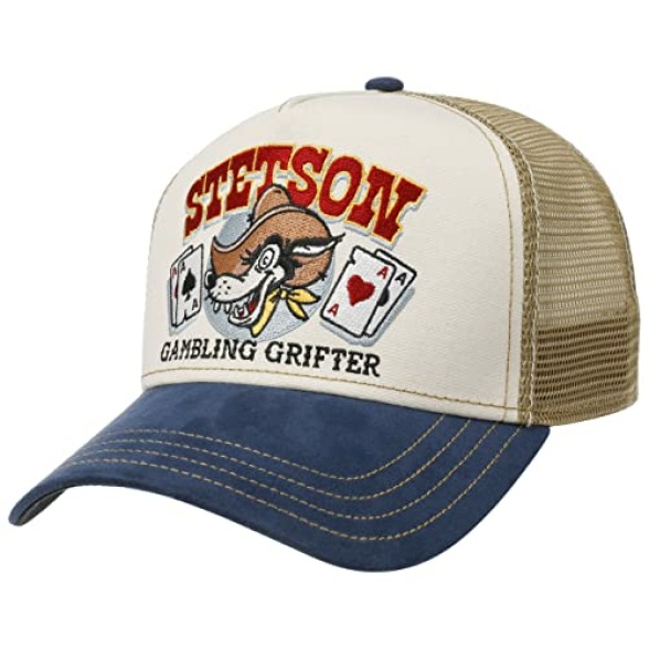 Stetson Gambling Grifter Trucker Cap - Multicolor Patch Snapback - Men - All Seasons