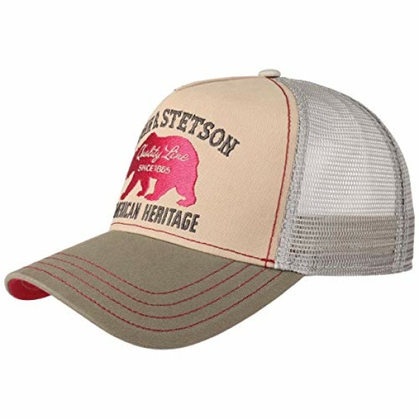 Stetson Dirt Track Racing Trucker Cap Menâs â Made of Cotton â One Size (55-60 cm) â Adjustable mesh Cap â Snapback with airy mesh Panel â Two-Tone Baseball Cap â Summer/Winter