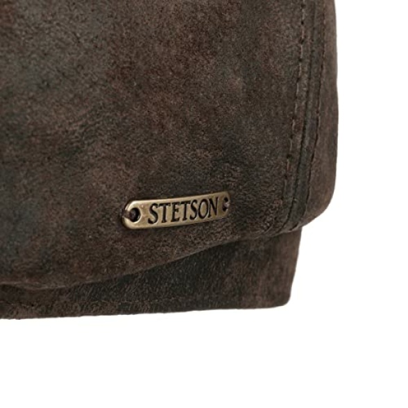 Stetson McCook Vintage Leather Cap Women/Men - flat ivy hat with peak, lining Summer-Winter - Image 6