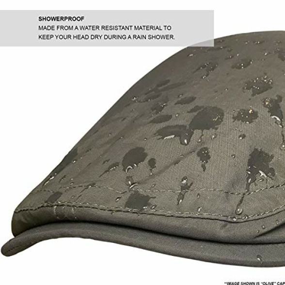TOSKATOK Men's Shower Proof Water Resistant Flat Cap - Image 4