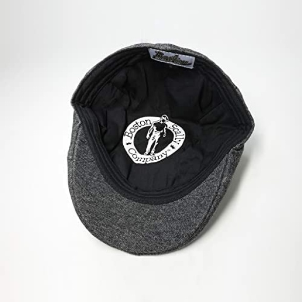 The Original Boston Scally Cap - The Dubliner Newsboy Flat Cap - 6 Panel Cotton Fitted Hat for Men - Black - Image 6