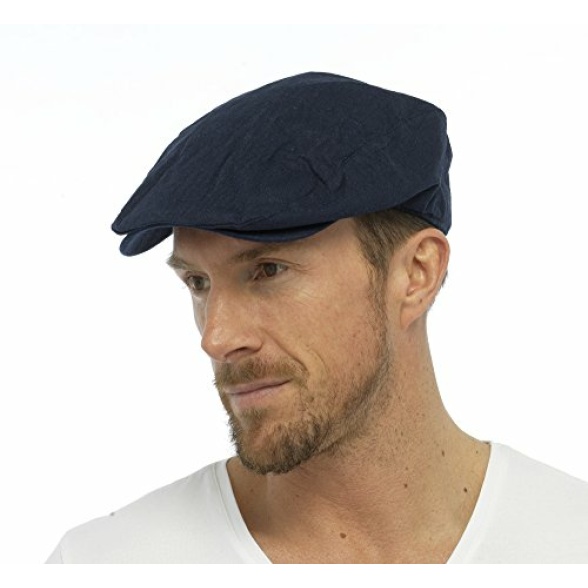Tom Franks Mens Cotton Linen Lightweight Vintage Style Flat Cap
