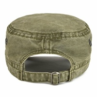 VOBOOM Washed Cotton Military Caps Cadet Army Caps Unique Design Vintage Flat Top Cap - Image 5