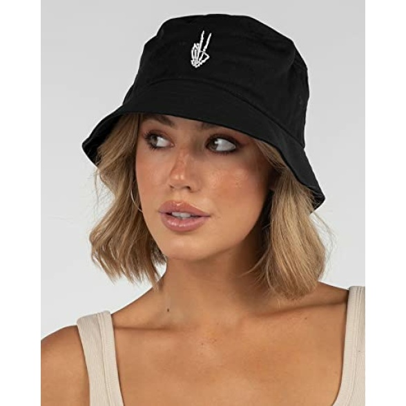 XYIYI Fashion Embroidery Bucket Hat Cotton Beach Fisherman Hats for Women Girls - Image 4