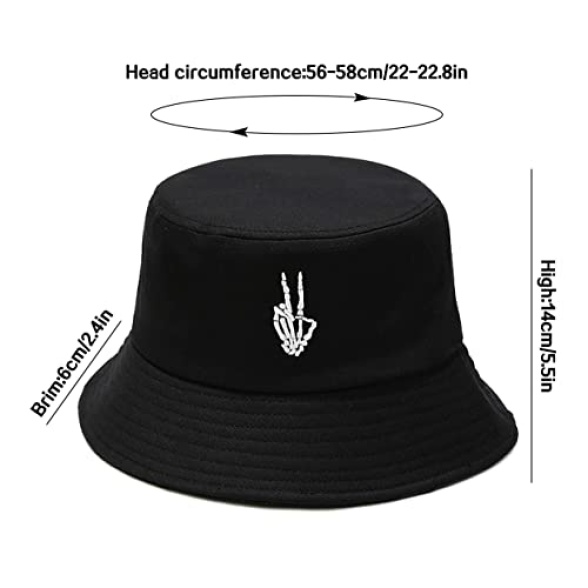 XYIYI Fashion Embroidery Bucket Hat Cotton Beach Fisherman Hats for Women Girls - Image 7