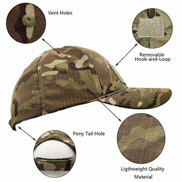 ehsbuy Camo Hats for Men with Cooling Neck Gaiter Baseball Caps Face Scarf Mask Army Tactical Military Hat Neck Tube Snoods for Running Hunting Camping Cycling Fishing Outdoor Sports - Image 5