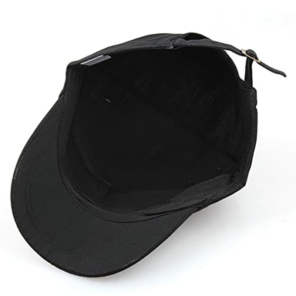 2 Pcs Unisex Cadet Army Military Hat Breathable Baseball Cap with Adjustable Flat Top for Men Women - Image 6
