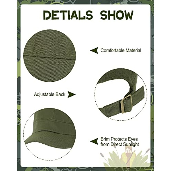8 Pcs Military Style Caps for Men Cadet Army Adjustable Unisex Washed Cotton Cadet Hat for Women (Classic Style) - Image 3