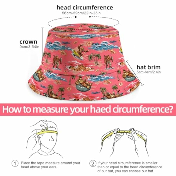 Bucket Hat Unisex Print Cute Funny Fisherman Sun Hats Outdoor Golf Beach Hats for Men Women - Image 3