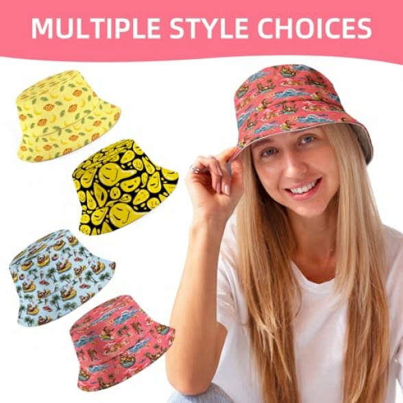 Bucket Hat Unisex Print Cute Funny Fisherman Sun Hats Outdoor Golf Beach Hats for Men Women - Image 4