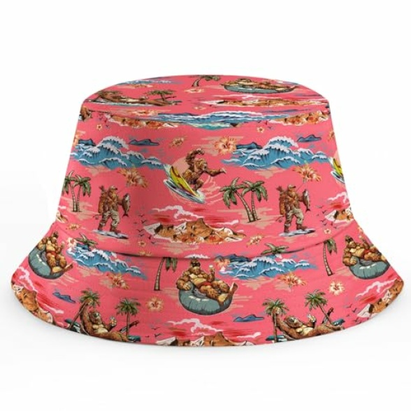 Bucket Hat Unisex Print Cute Funny Fisherman Sun Hats Outdoor Golf Beach Hats for Men Women