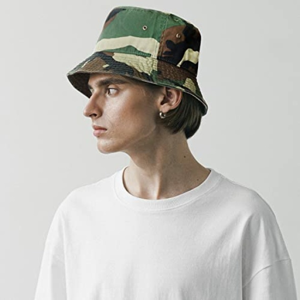 Falari Men Women Unisex Cotton Bucket Hat 100% Cotton Packable for Travel Fishing Hunting Summer Camp - Image 3