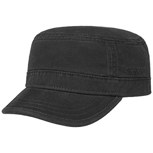 Stetson Gosper Army Cap Women/Men Black 7 1/2-7 5/8