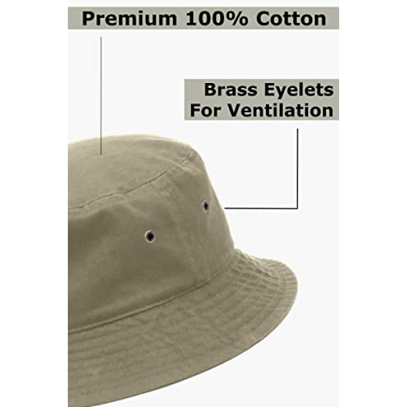 Utmost Bucket Hat 100% Cotton & Denim Lightweight Packable Outdoor Summer Beach Fishing Sun Hat - Image 4