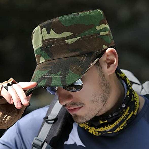 XYIYI Unisex Cotton Basic Cadet Army Cap Everyday Military Style Hat - Image 3