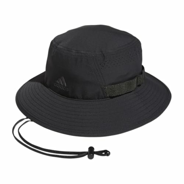 adidas Men's Victory Bucket Hat outdoors and sideline wide brim style for sun protection