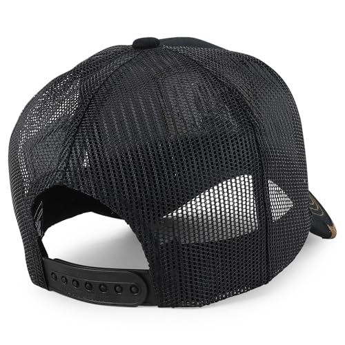 Animal Design Square Embroidered Snapback Trucker Cap - Image 5