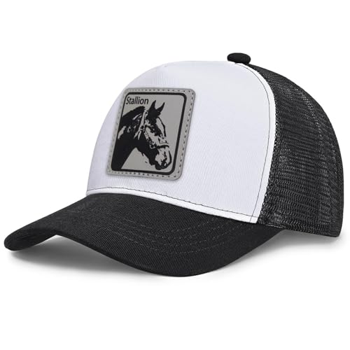 Animal Trucker Hats Leather Pattern Adjustable Snapback Mesh Animal Baseball Cap for Men - Image 3