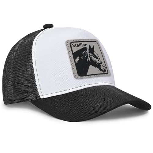 Animal Trucker Hats Leather Pattern Adjustable Snapback Mesh Animal Baseball Cap for Men - Image 4