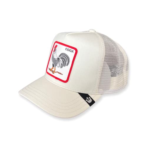 Gororin Bros, Rooster Trucker Cap, White One Size - Image 3