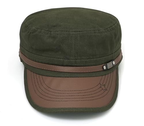 Initlove Military Hat Cadet Army Cap Flat Top Hats for Men Women - Image 4