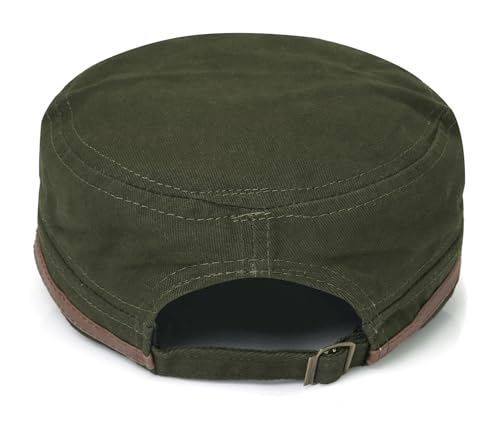 Initlove Military Hat Cadet Army Cap Flat Top Hats for Men Women - Image 5