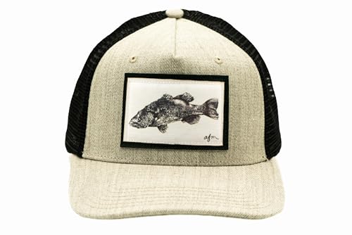 Moody Llama Trucker Hat for Men and Women — Mesh Back Snapback Cap with Hand-Signed Original Artwork and Gyotaku Fish Prints - Image 4