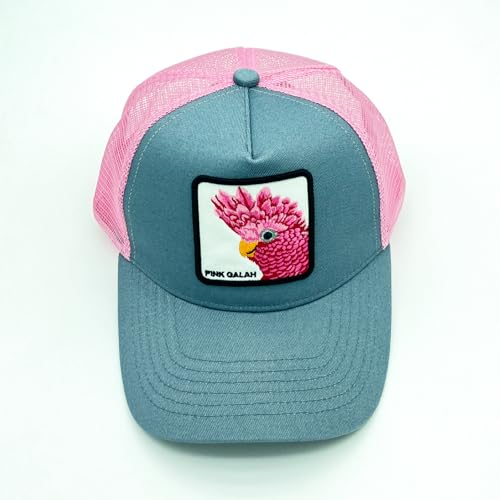 Trucker Hat, Animal Hat with Embroidered Patch & Polycotton Sweatband, Color Clash Design - Image 4