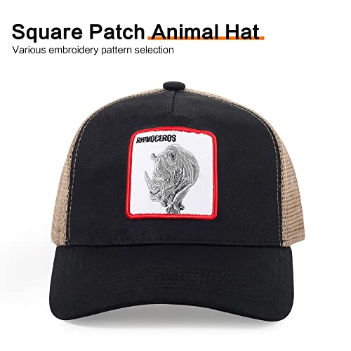 Trucker Hat Men Animal Snapback Hats Adjustable Embroidered Baseball Cap Mesh Breathable Square Patch Women Caps - Image 3