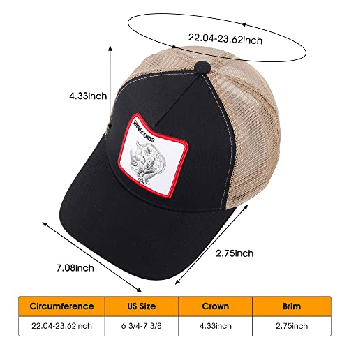 Trucker Hat Men Animal Snapback Hats Adjustable Embroidered Baseball Cap Mesh Breathable Square Patch Women Caps - Image 7