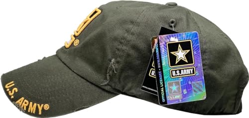 US Army Official Licensed Premium Quality Only Vintage Distressed Hat Veteran Military Star Baseball Cap - Image 4